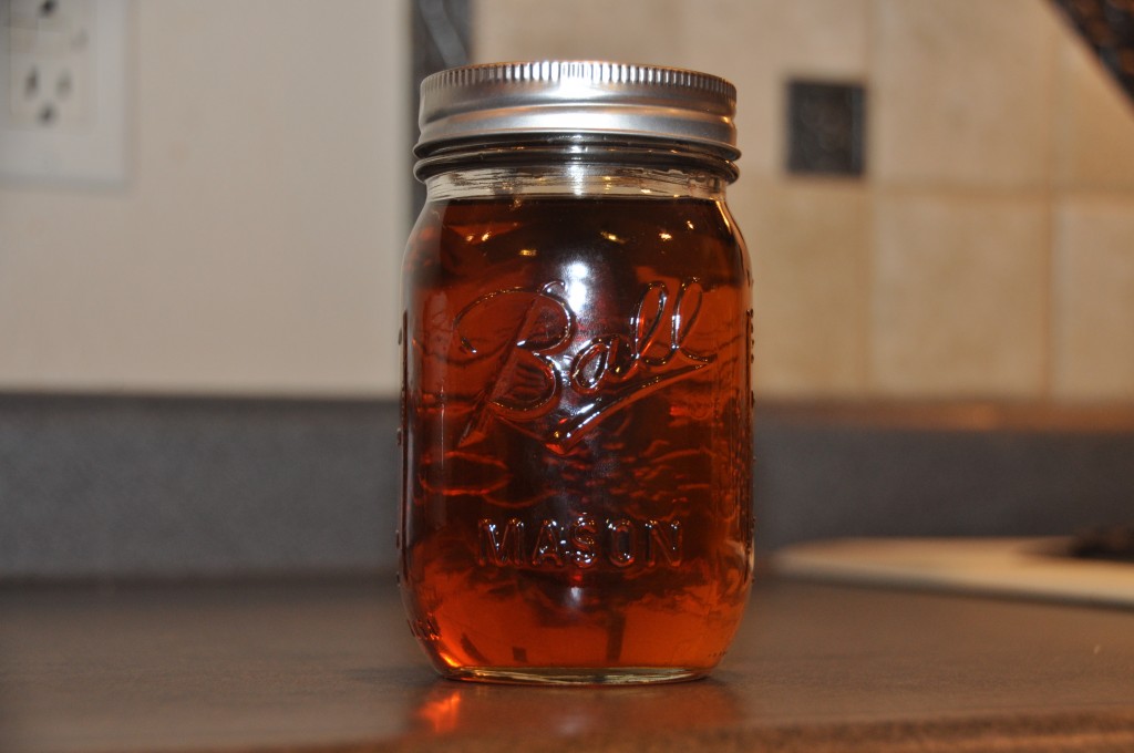 Homemade maple syrup 