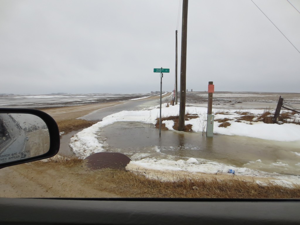 Hoping that the culverts open us soon to help get rid of the water