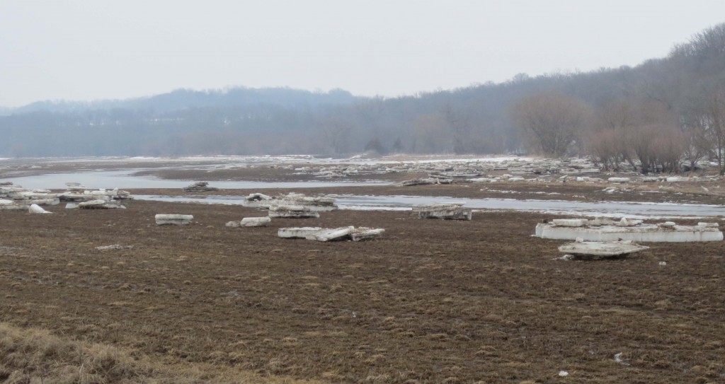 As far as you can see, all there was were blocks of ice from the river