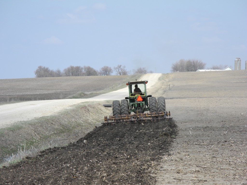 Working up the ground by the ditch