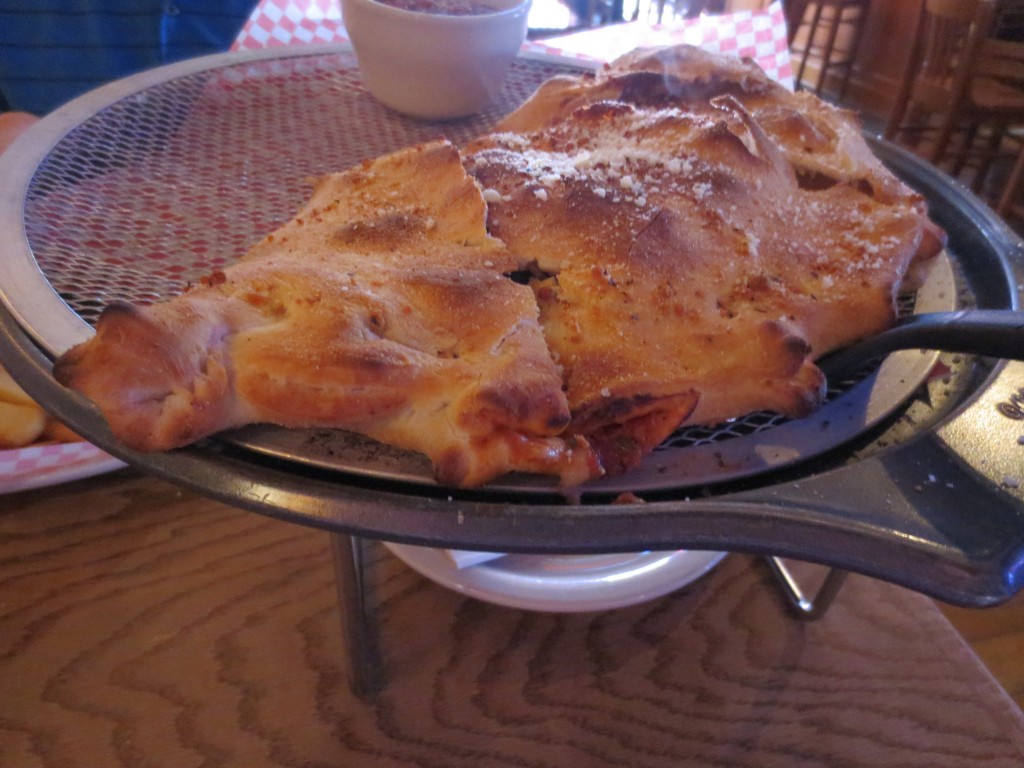 This was a one portion meal - Calzone