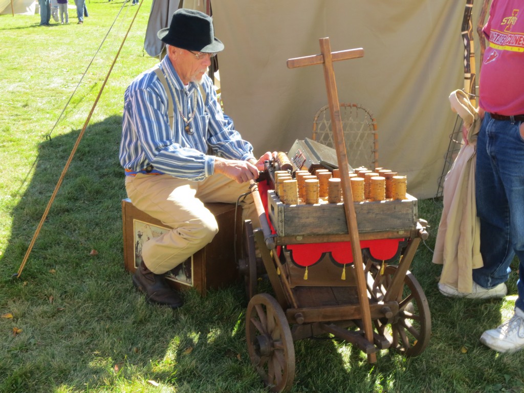 This guy was playing this old 1800 music player