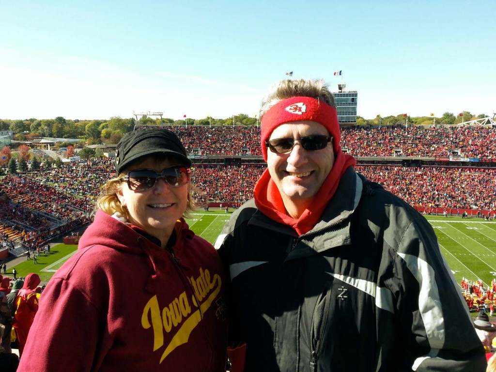 We had enough clothes on to stay warm at the game