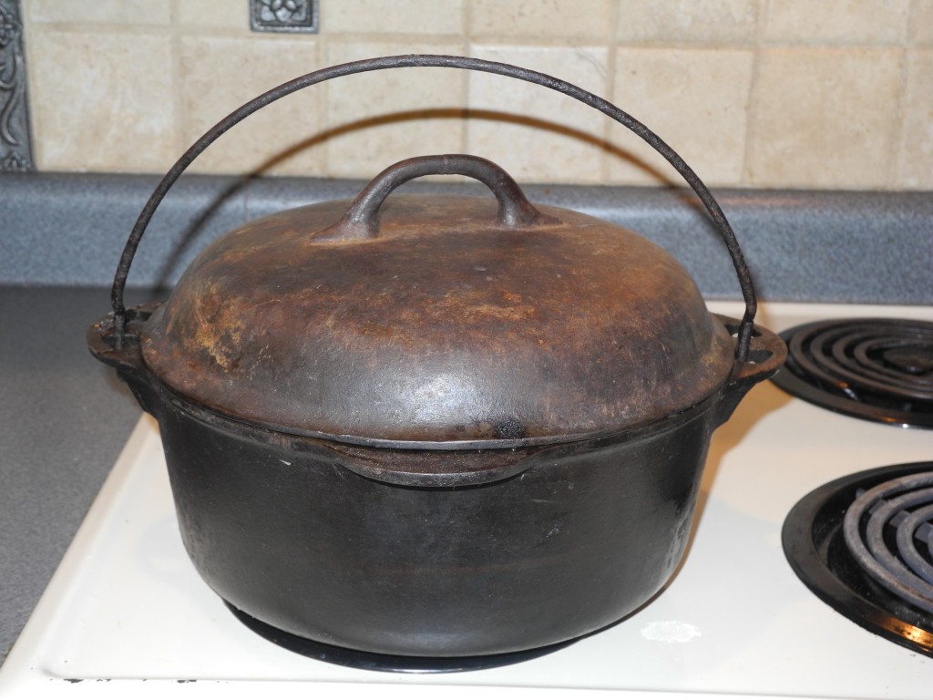 It's a really old cast iron pot, but it works pretty good yet!