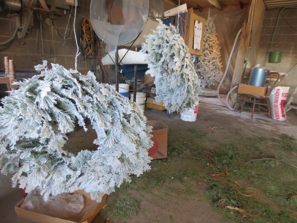 Wreaths range from a couple of feet wide to the size that fits on a large building. 