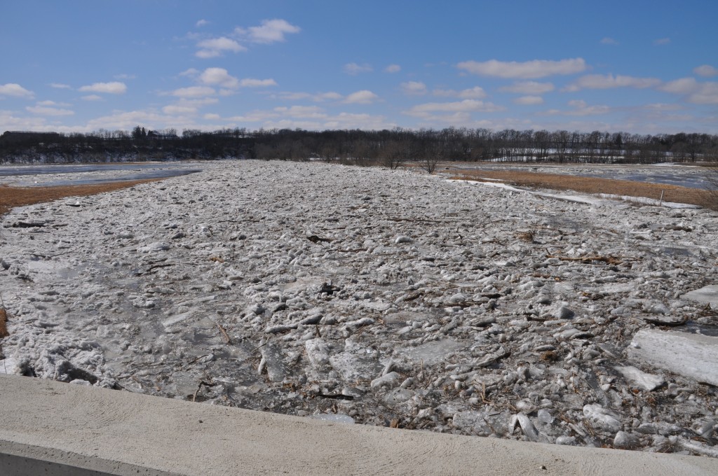 Check out the ice in the river! Doesn't Mother Nature know that it's officially Spring?