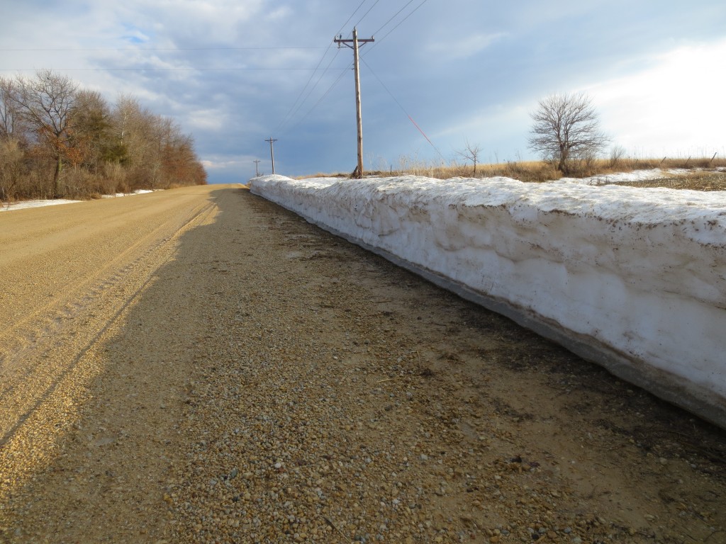 Snow still in the ditches and a lot of it! 