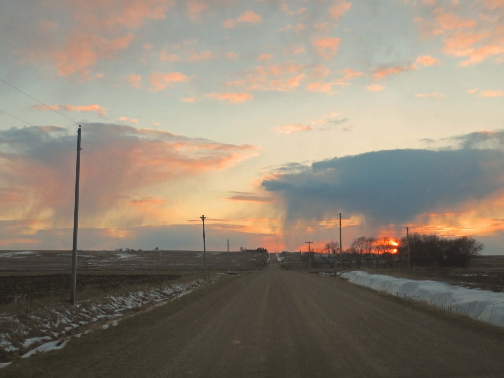 Crazy clouds with snow or rain