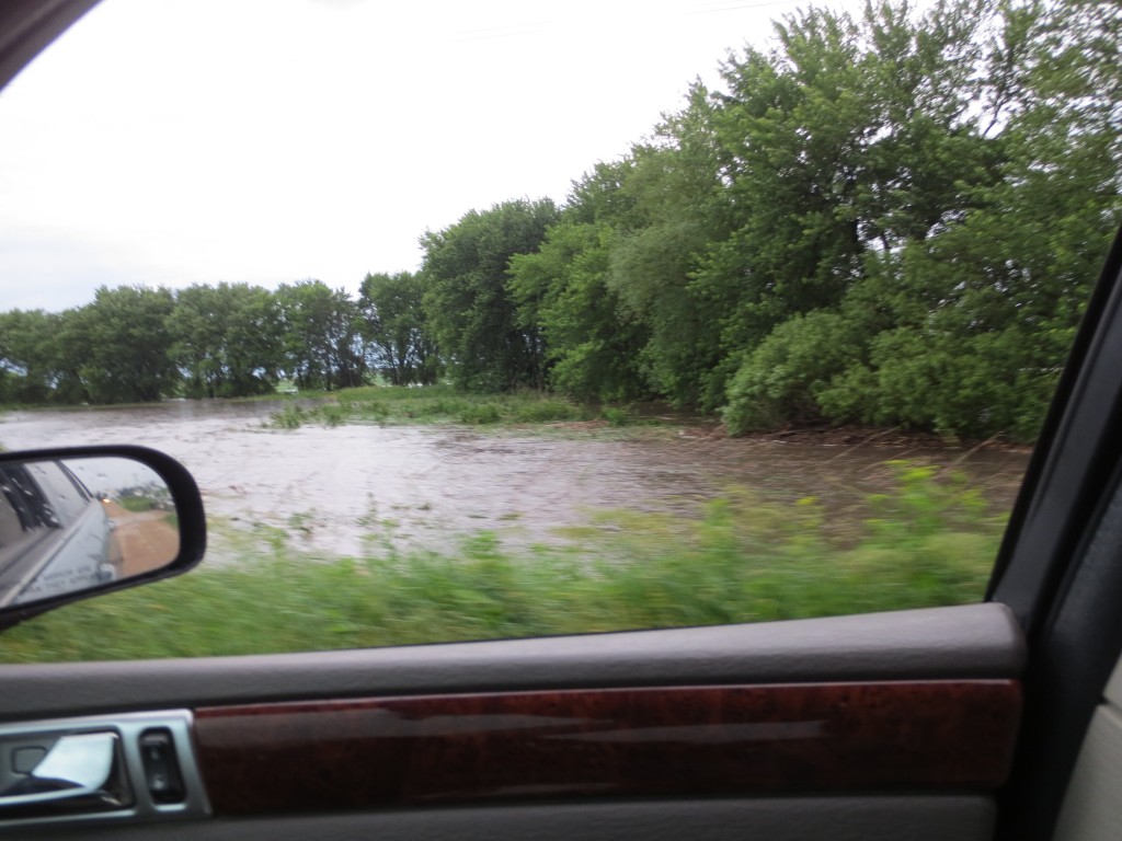 The small creek is rising by us this morning