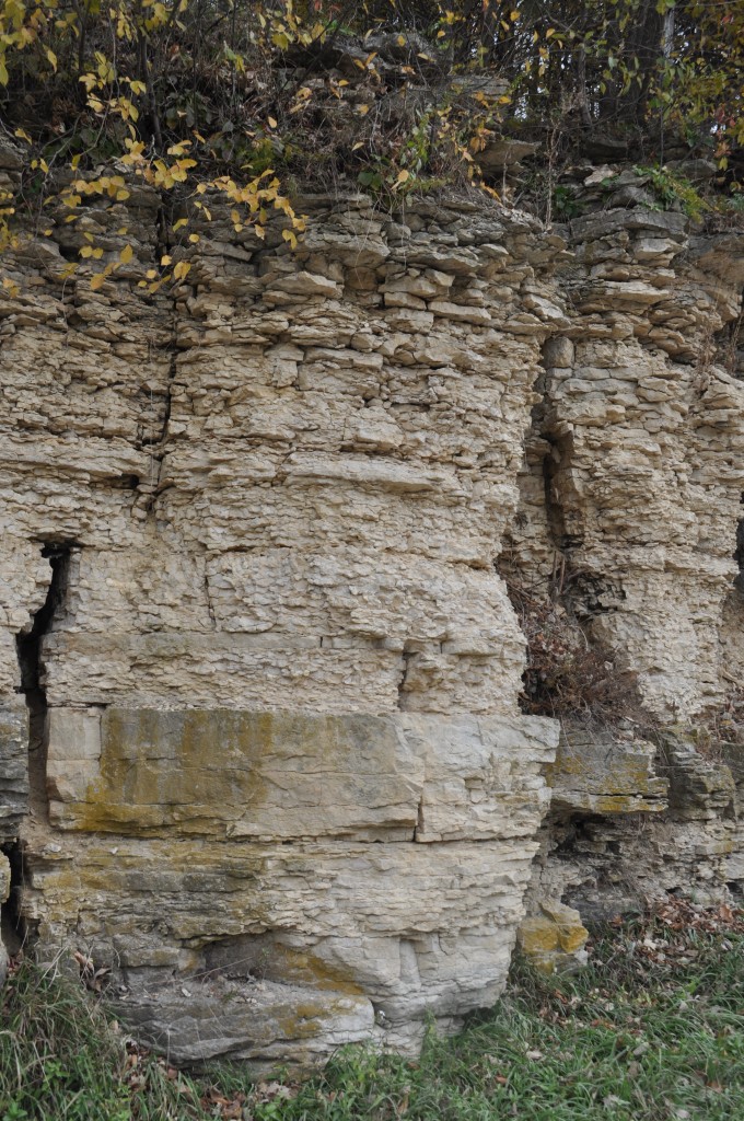 Limestone is all around you when you're driving to the Mill