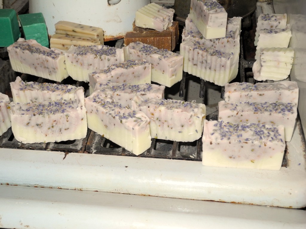 Lavender and Cedar Fragranced soap infused with lavender flowers