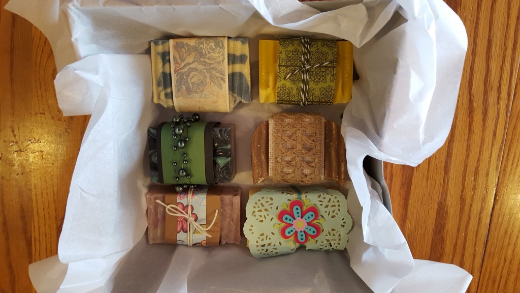 My first assorted box of soap for my friends birthday gift. 